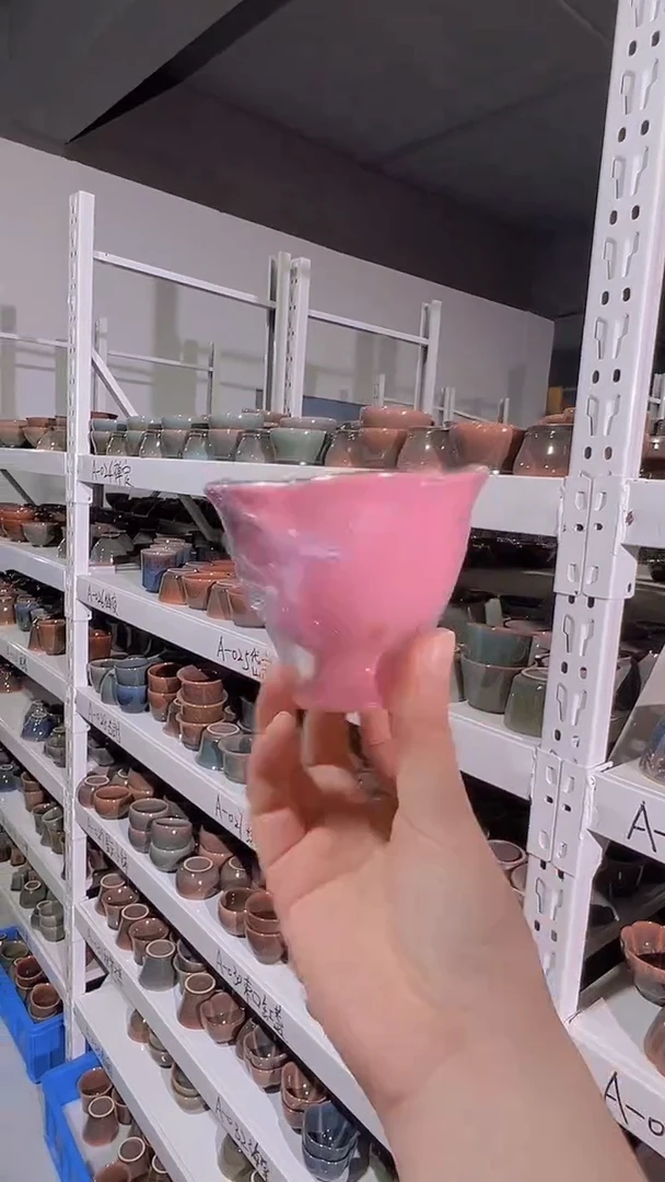 【闪购商品】杯【宜景窑桃夭粉鎏金系列】大合菱