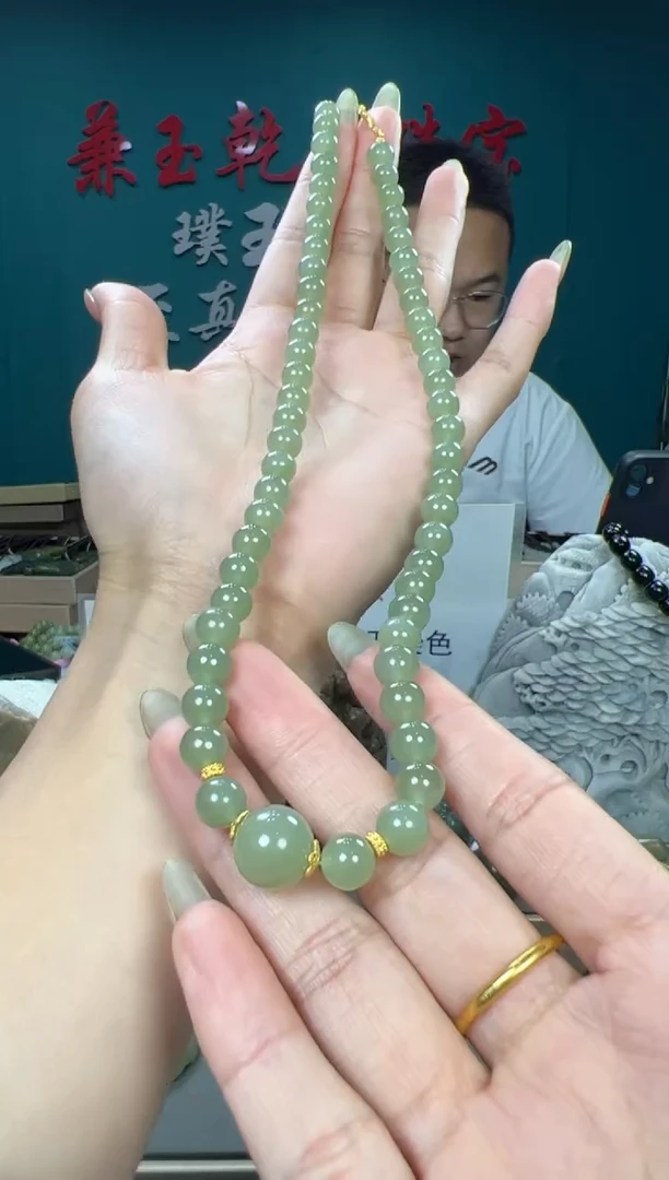 和田玉银S925镶嵌颈饰和田玉