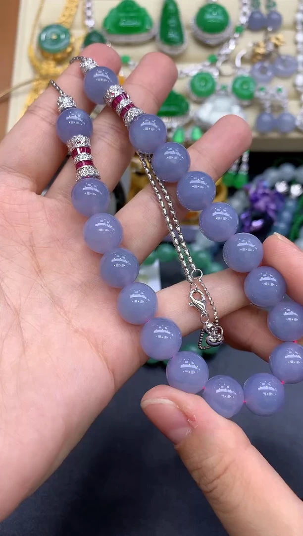 颈饰18K金镶嵌翡翠225-中国好珍宝