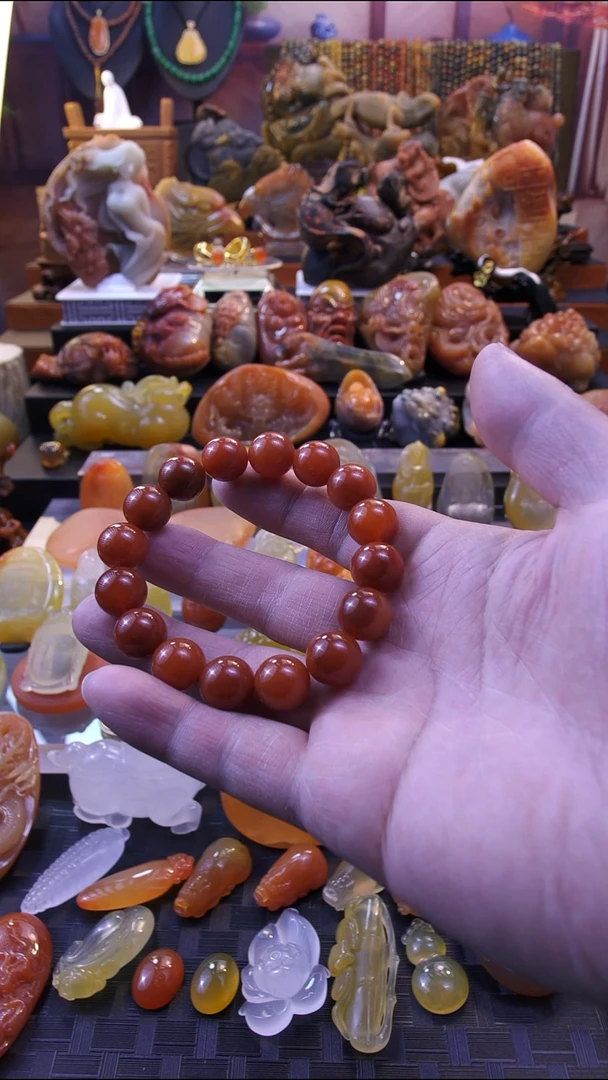 未镶嵌手串石英岩玉手串卡12.5