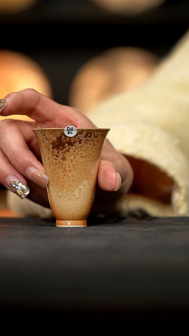 金丝楠木落灰撇口闻香杯45ml