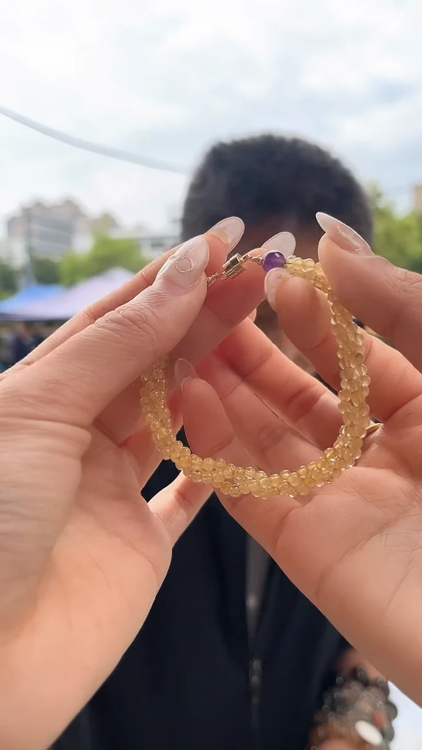 发晶手链未镶嵌天然DIY手串多样性发一mm