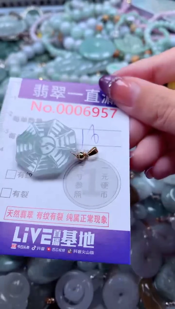 翡翠未镶嵌吊坠(不含链)6957