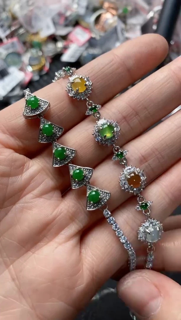 银S925镶嵌戒指翡翠101010