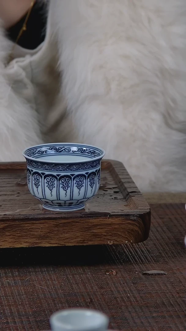 【闪购商品】折葵非器手工手绘宝相莲小炉式杯