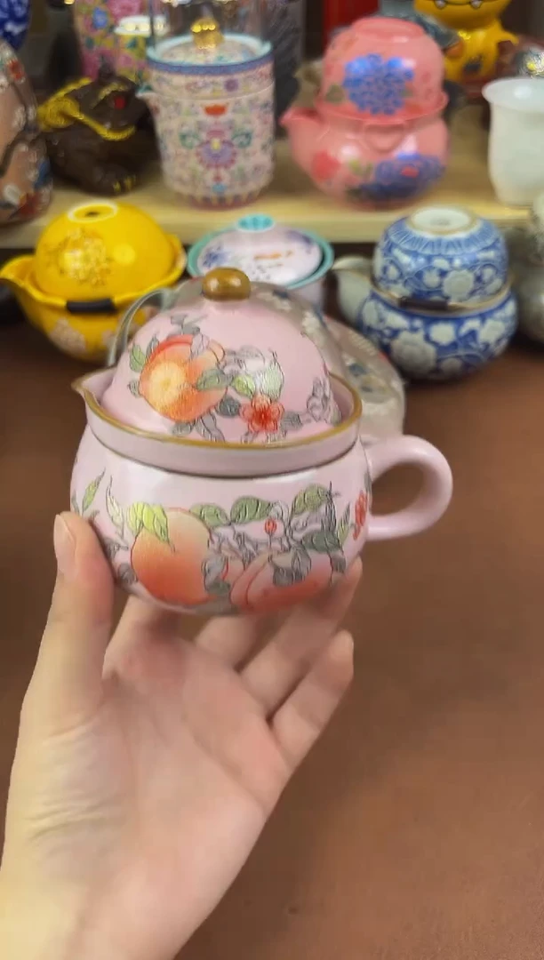 陶瓷茶具摆件旅行套组