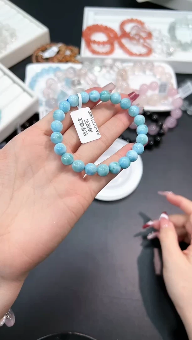 【闪购商品】针钠钙石（海纹石）手链未镶嵌70s多样性发其一/1条