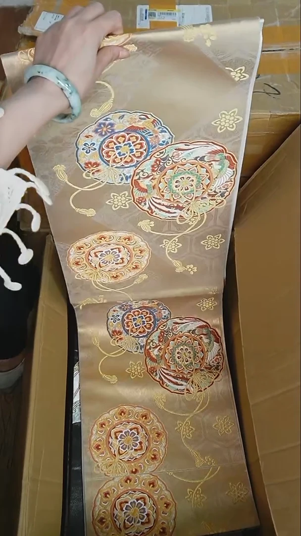 织绣132宝镜纹宝象花特价