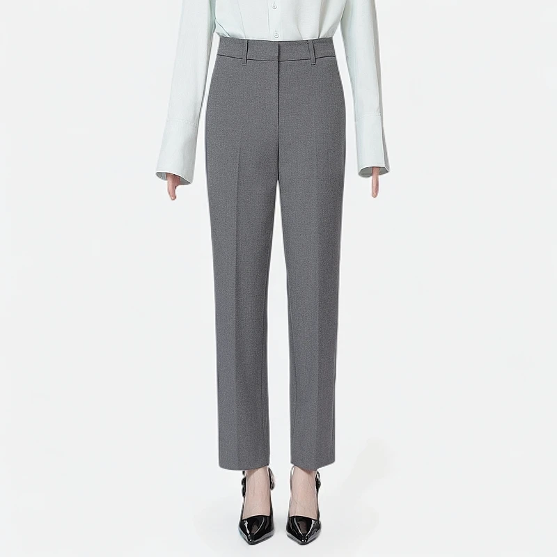 AMASS/阿玛施 王炸神裤气质通勤直筒纯色中腰显瘦烟管裤女5100302