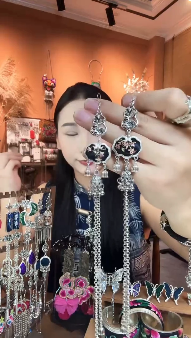刺绣纯手工民族风耳环