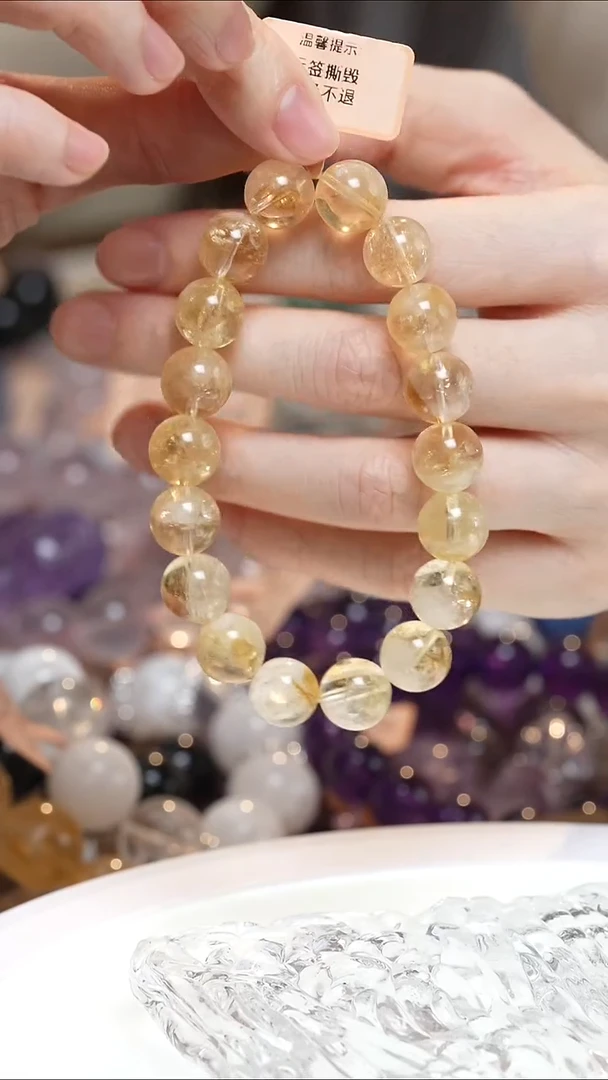 未镶嵌手串水晶奶昔黄手串·DD0025NOV091L347