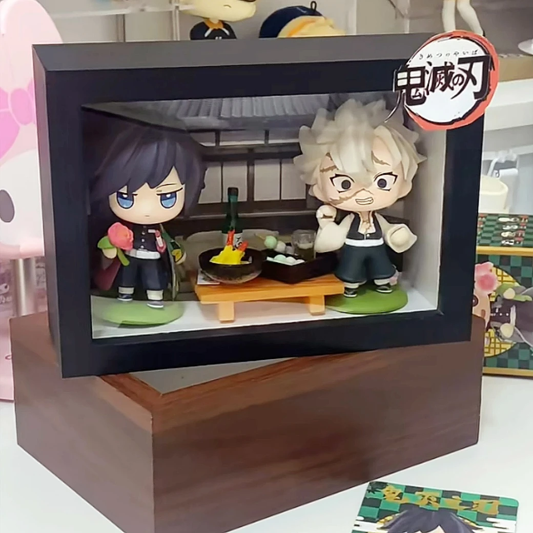 鬼灭 角色场景展示相框 diy造景中空相框 动漫周边立体摆件收纳框