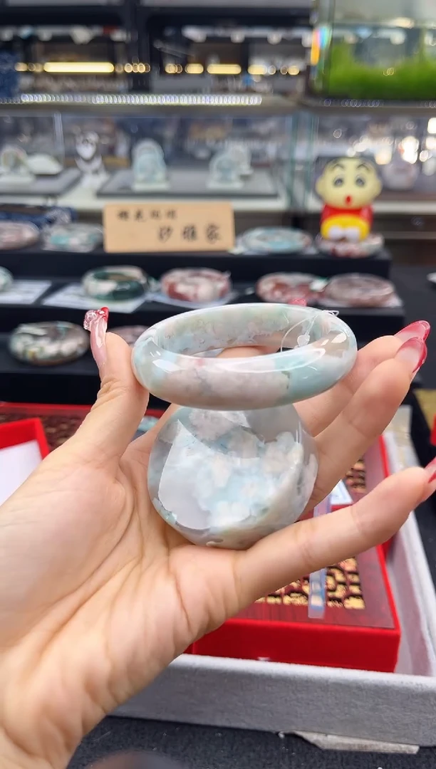未镶嵌手镯石英质玉圈口 （赠品镯心）