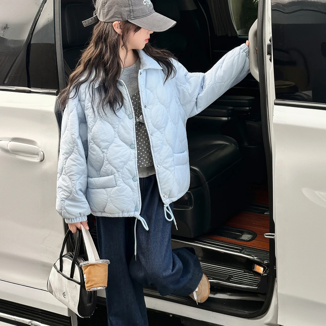 女童棉衣冬季2025新款初中生女孩冬超好看夹棉外套女大童冬装棉服