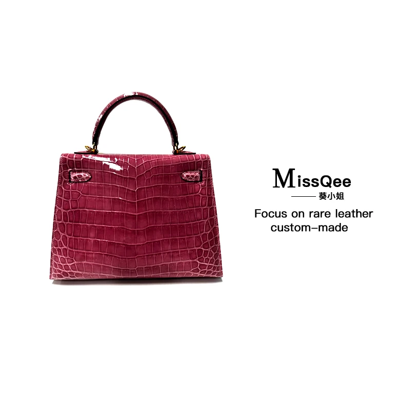 【南希奢品】葵小姐鳄鱼皮女包 3027GN-1  高光 鳄鱼 25CM