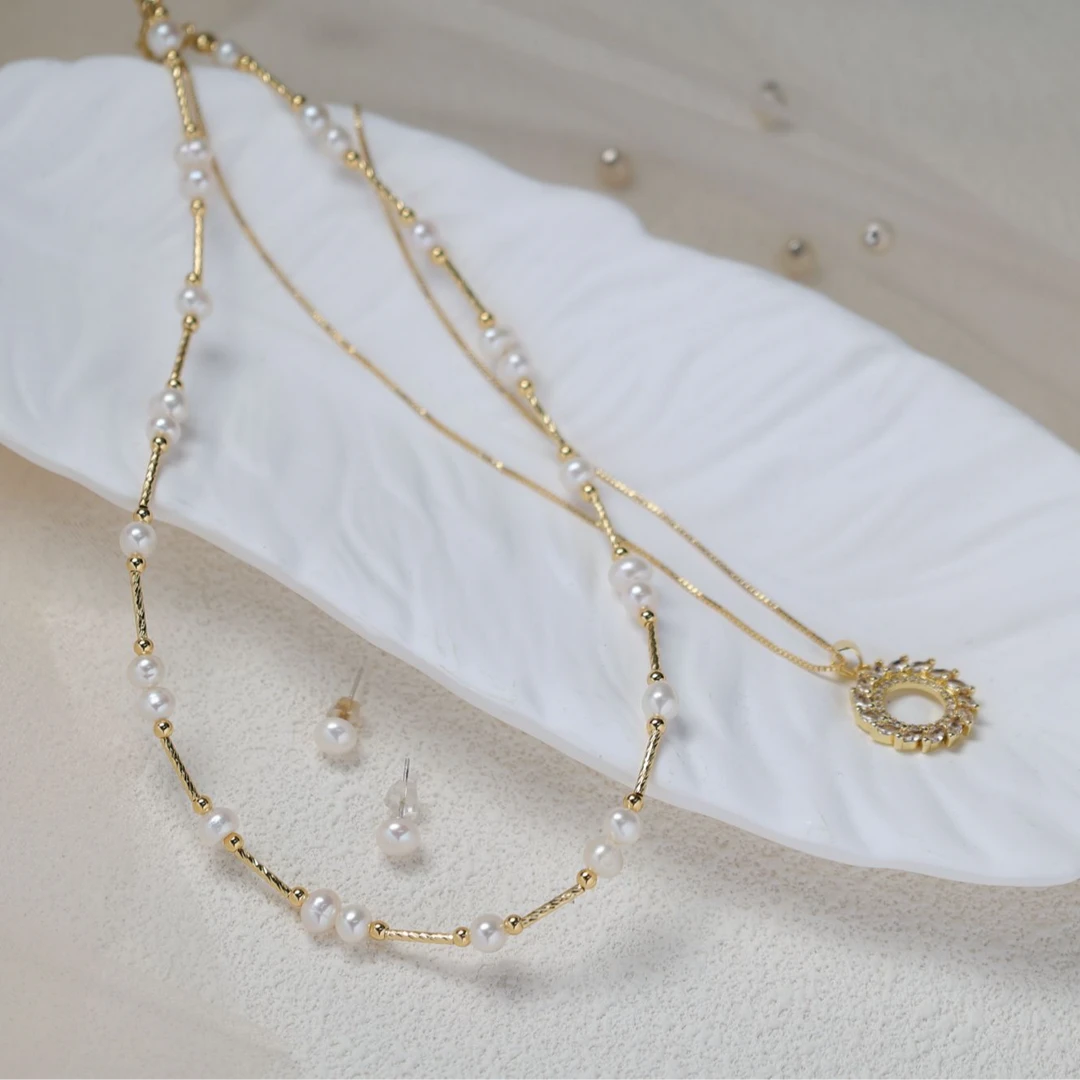 铜合金项链 5026时尚首饰三件套