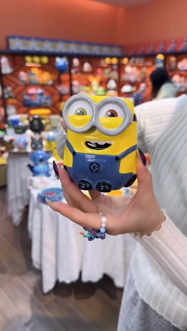 瓷片@@小黄人鲍勃陶瓷水杯