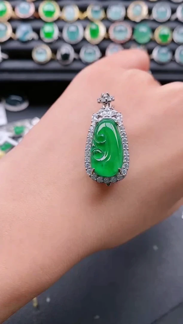 【闪购商品】翡翠戒指银S925镶嵌11111