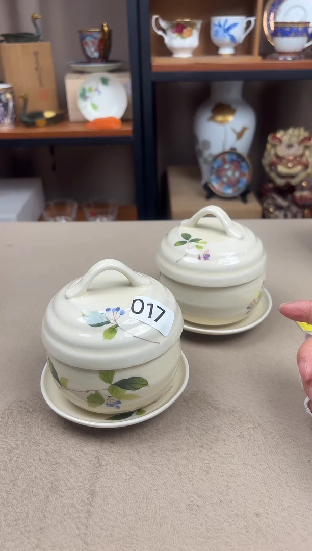 瓷片小小精美瓷小小精美瓷器 2只