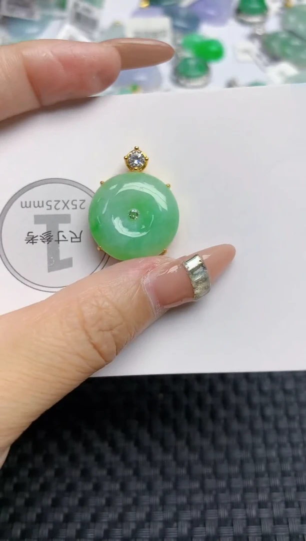 颈饰未镶嵌翡翠天然缅甸A货翡翠百元以上9元证书费自理