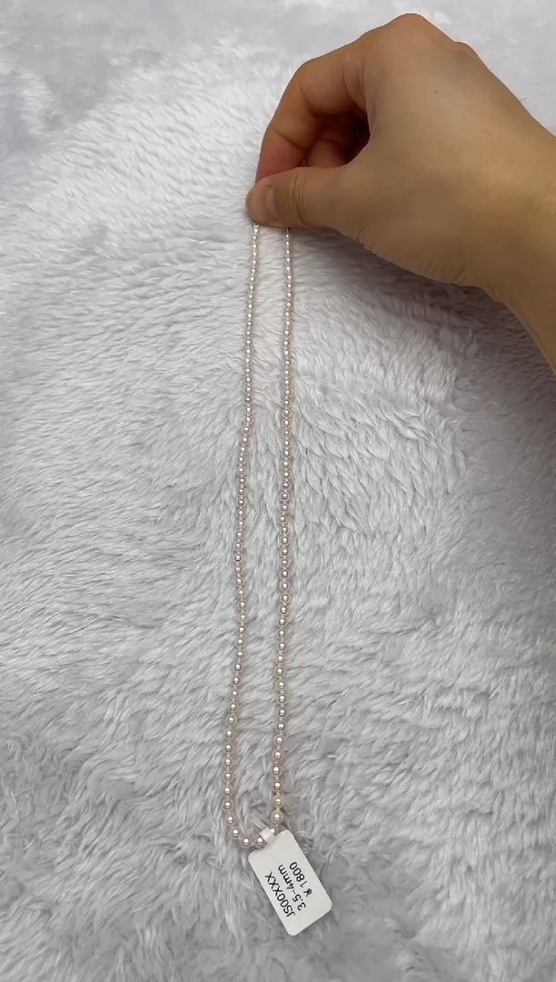 项链银S925镶嵌海水珍珠AK3.5-4mm