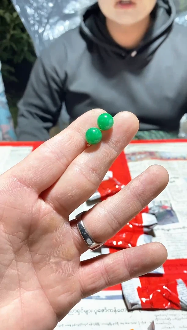 银S925镶嵌戒指翡翠019