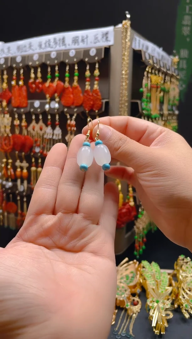 【闪购商品】玛瑙/玉髓耳饰合金025玛瑙饰品