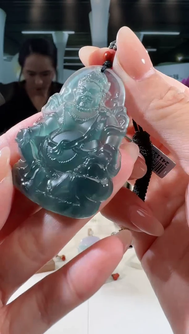 翡翠未镶嵌吊坠(不含链)黄财神多样性发一