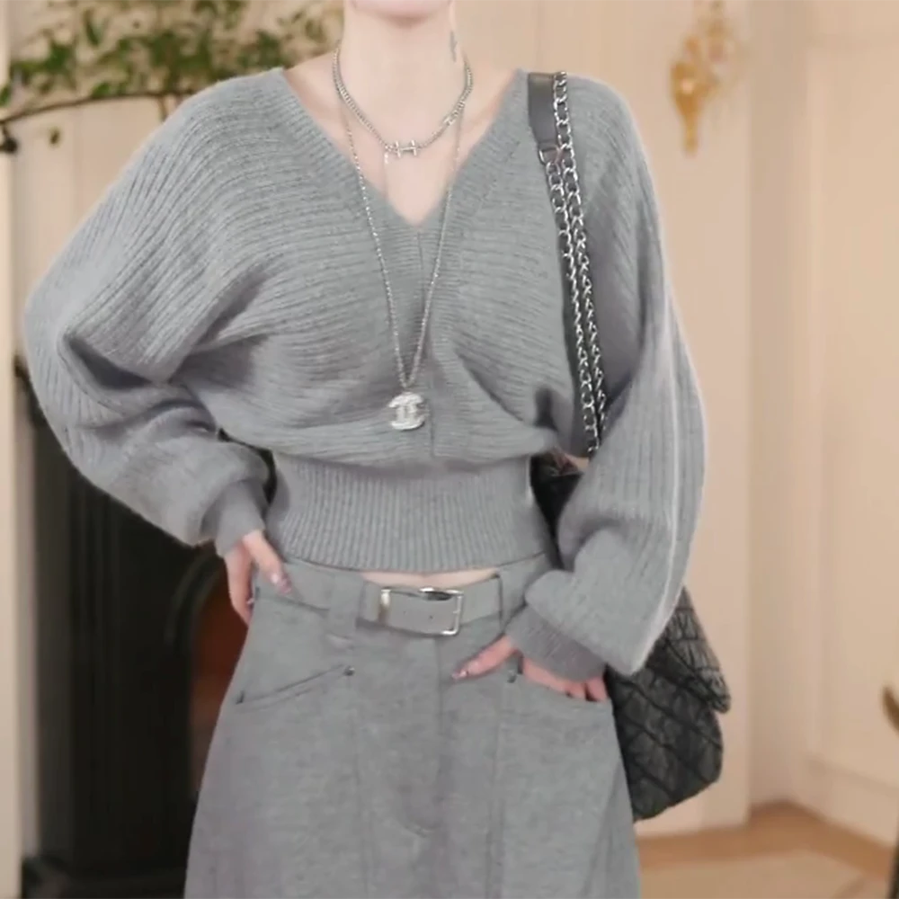 秋季新款简约百搭针织衫显瘦打底衫C6399