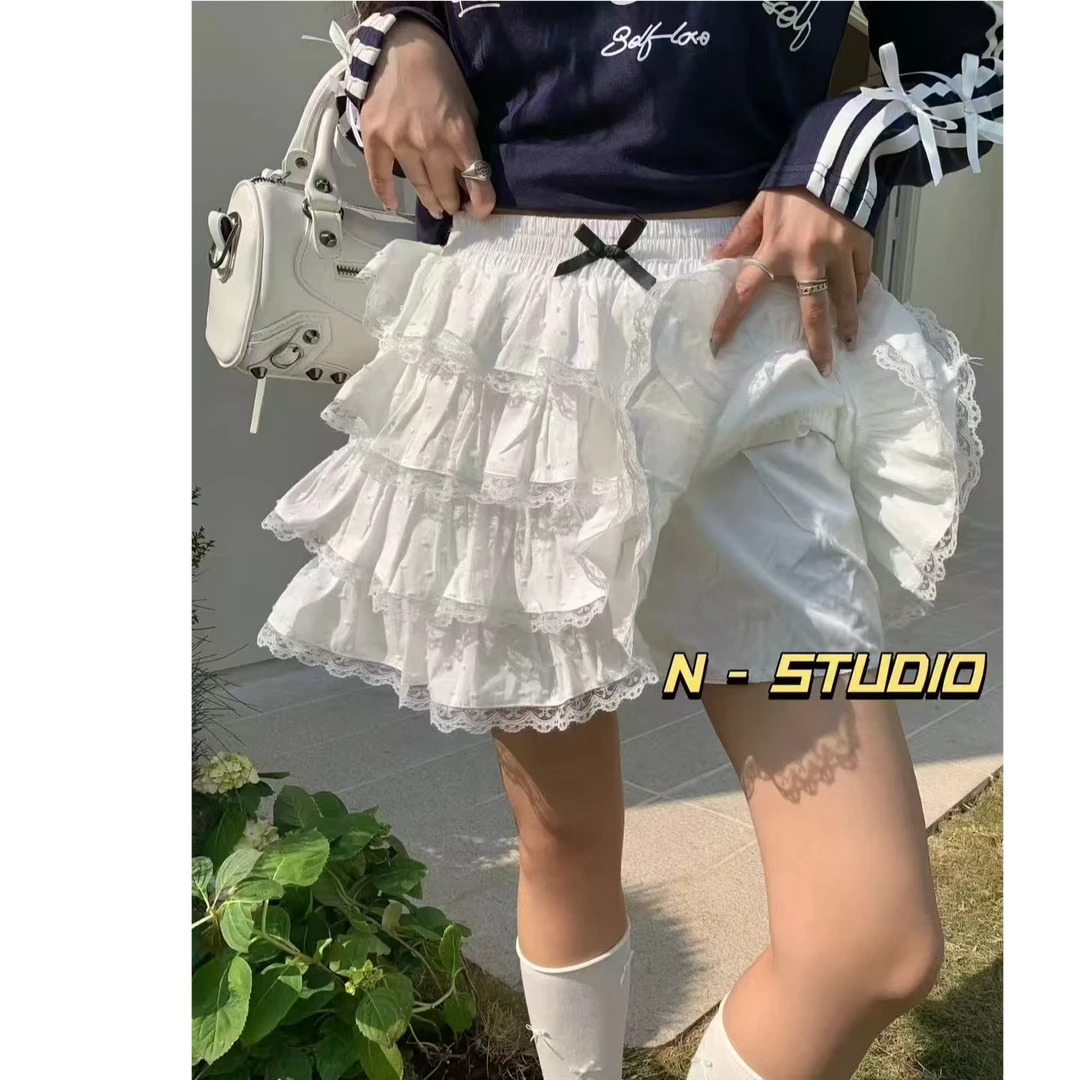 春季爆款东大门蕾丝蛋糕裙女洋气减龄小个子穿搭蓬蓬裙防走光短裙