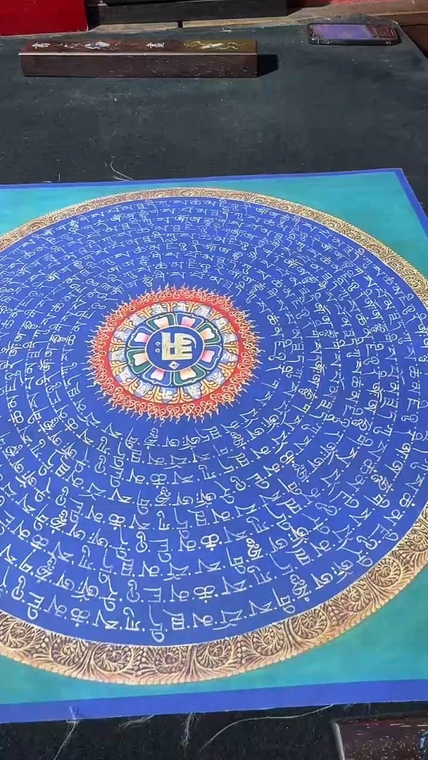 卷轴画藏式珍藏彩绘艺术馆9017