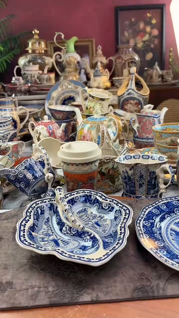 瓷欧洲名画 亭台楼阁 分格盘