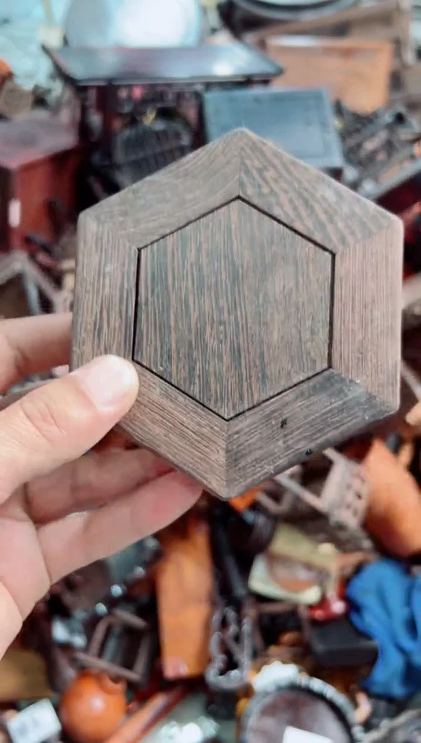 木101六角底座花架摆件处理