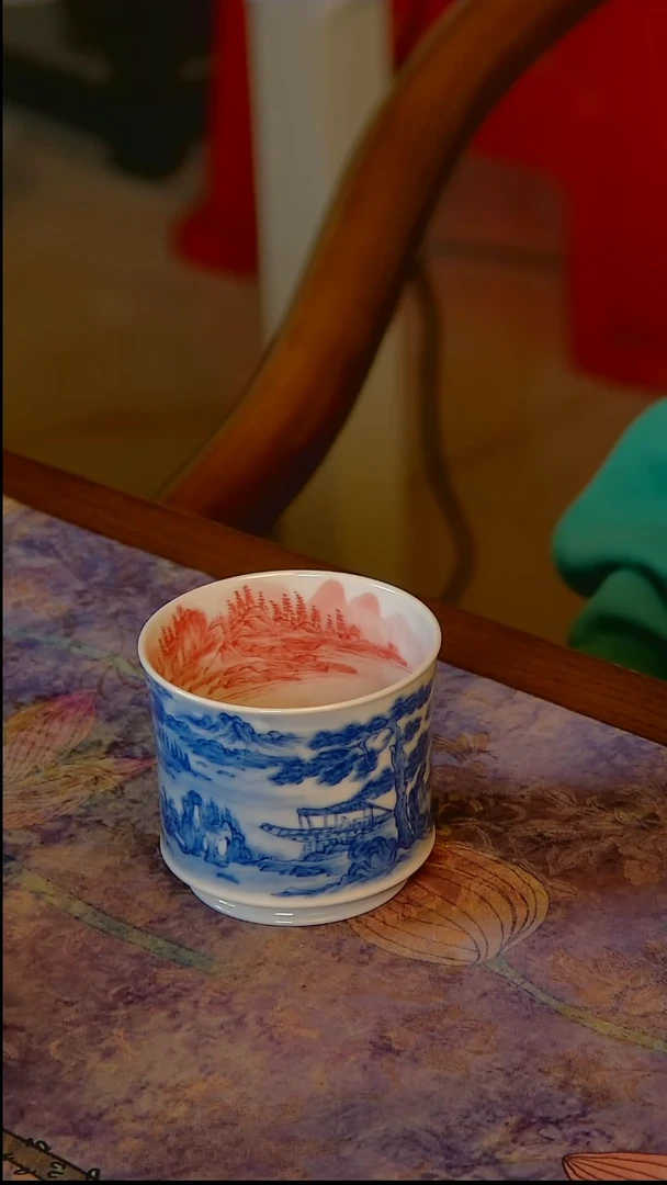 杯手工手绘杯杯很美丽