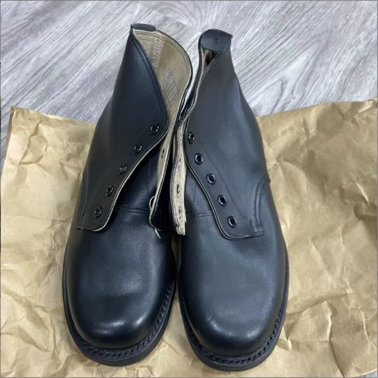 男鞋春秋/冬舰艇皮鞋中帮鞋靴男士舒适黑色