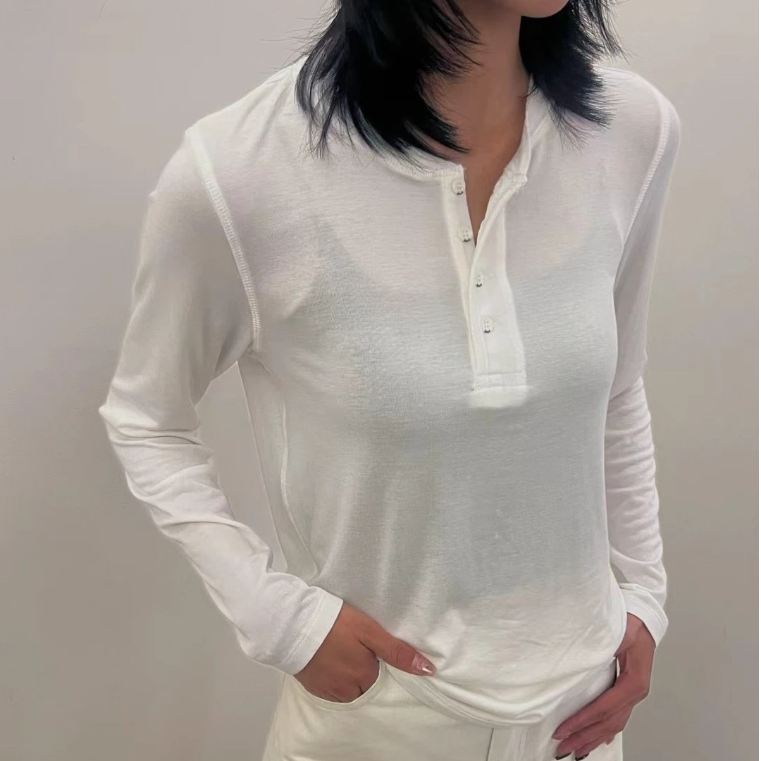 2025韩系天丝羊毛长袖T恤