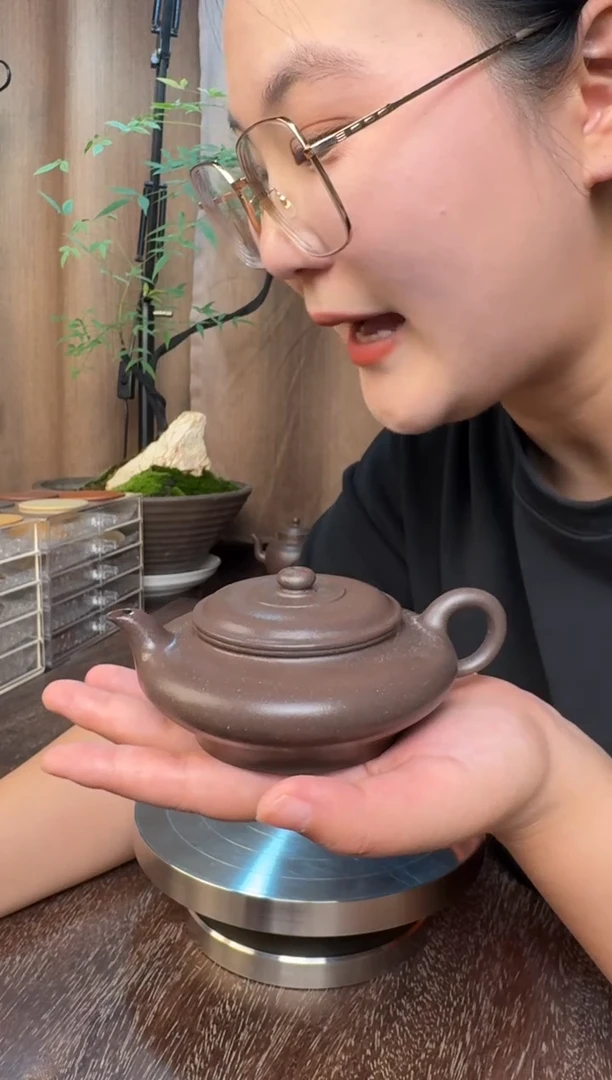 钟*钟莲花虚扁-半手精工制作（蠡墅天青）容量：180CC