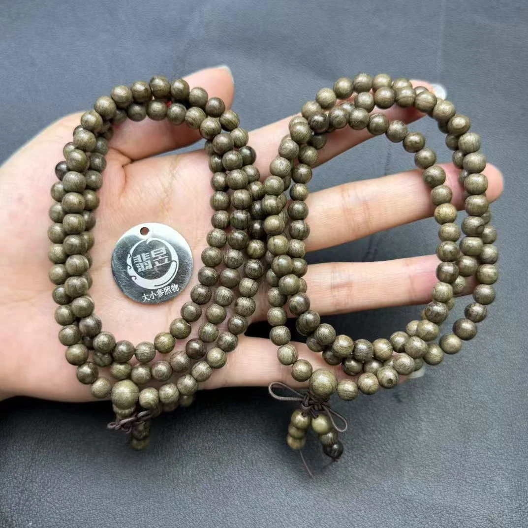 翡昱-N22-18057-金丝楠珠链颈饰/约5+/约108颗/多样性发其一