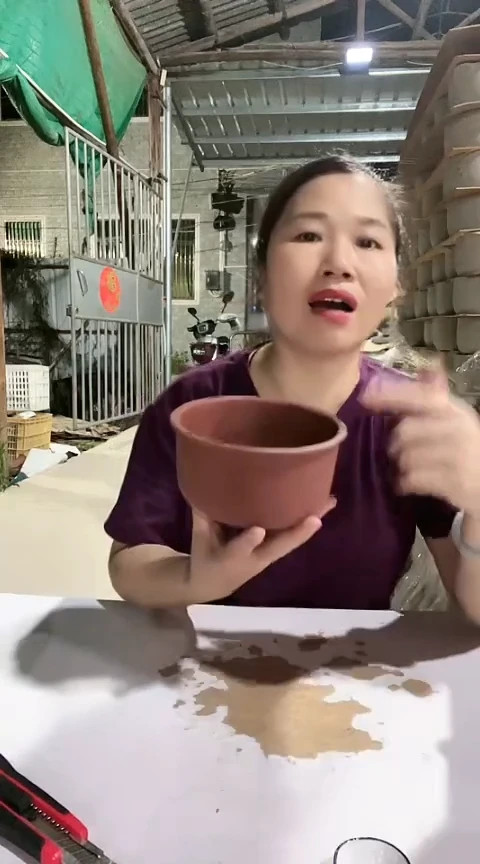 明显瑕疵口椭圆紫砂大内胆