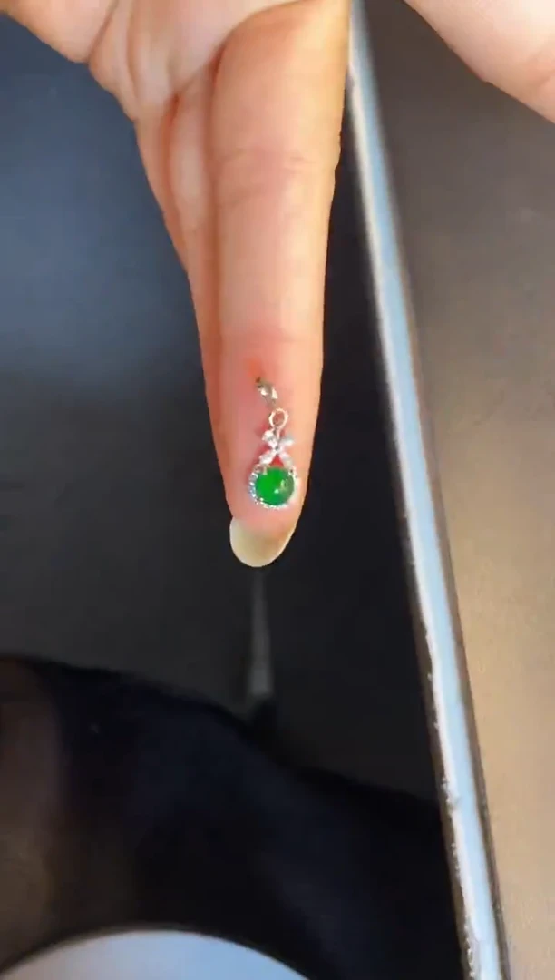 吊坠(不含链)银S925镶嵌翡翠1