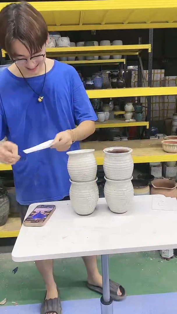 紫砂花盆宜兴紫砂粗陶花盆172