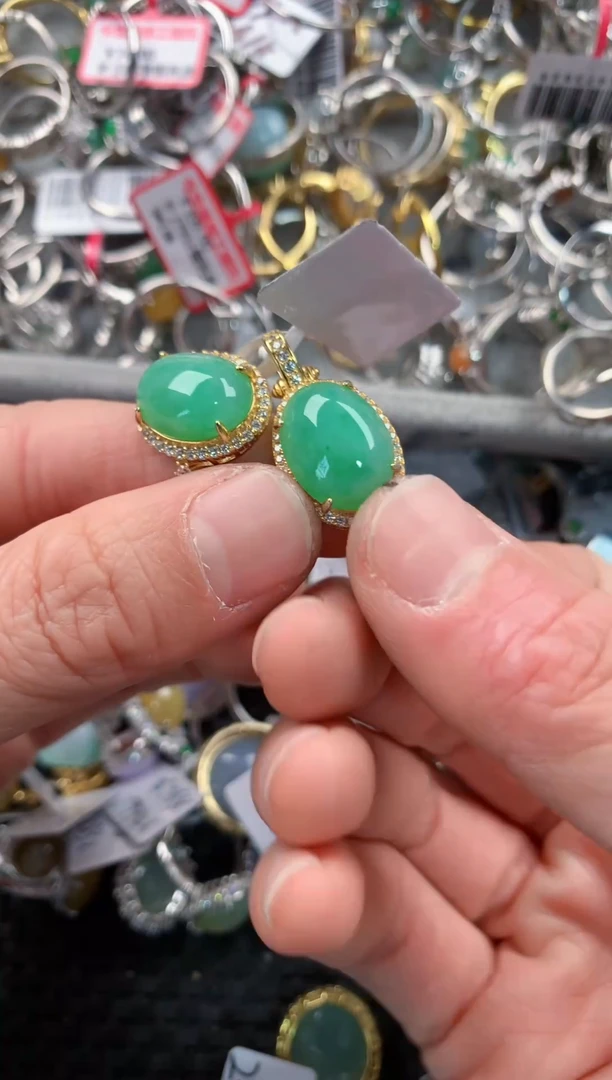 银S925镶嵌戒指翡翠333   6