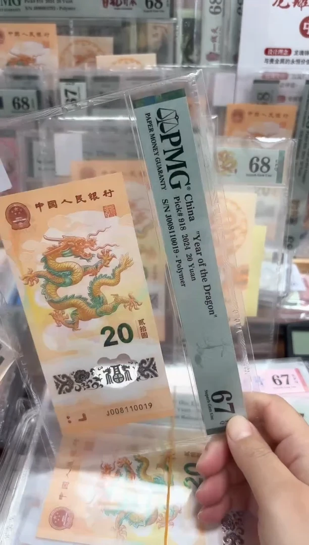塑料24年龙钞0189组合倒置号-PMG67