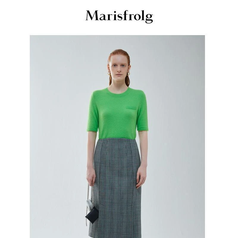 【心心精选】Marisfrolg/玛丝菲尔时尚短袖针织打底衫