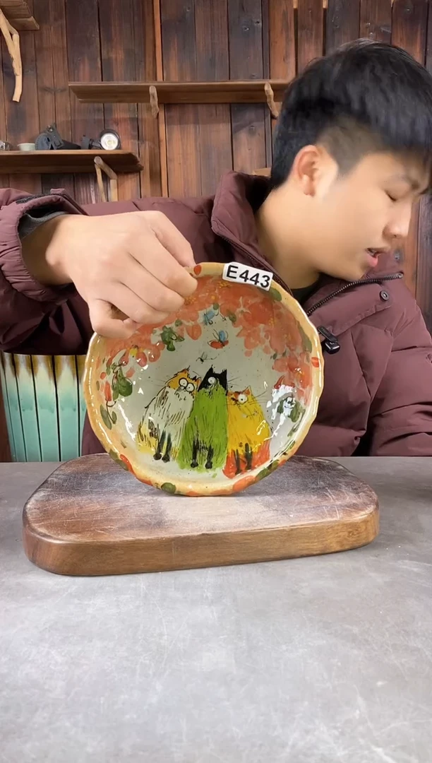 【闪购商品】碗443，手工手绘，新年快乐！
