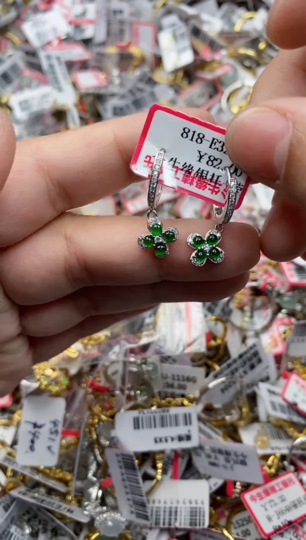 【闪购商品】翡翠戒指银S925镶嵌55555---4+++