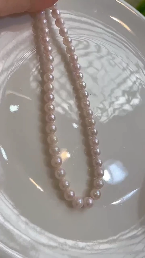 项链未镶嵌海水珍珠290  5-6mm粉色系天女