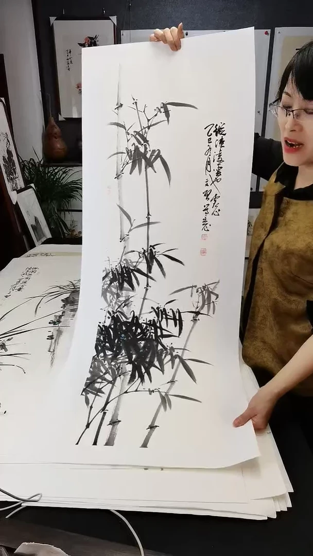 纵使凌云也虚心110*35cm