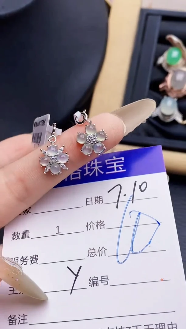 翡翠戒指银S925镶嵌3020