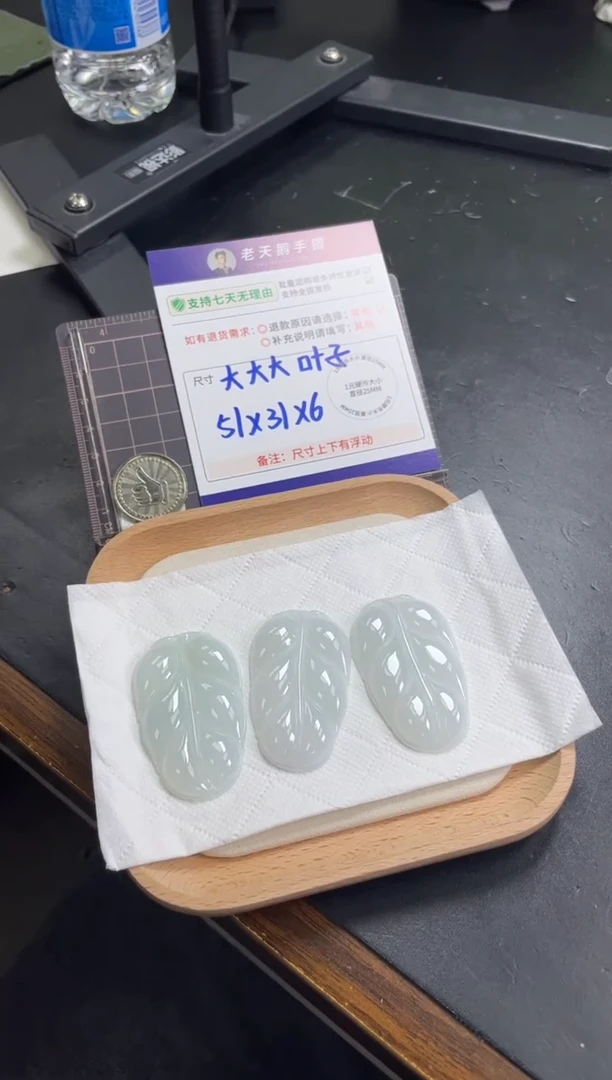 未镶嵌挂件翡翠叶子FL08配绳/多样性发其一ZBCP